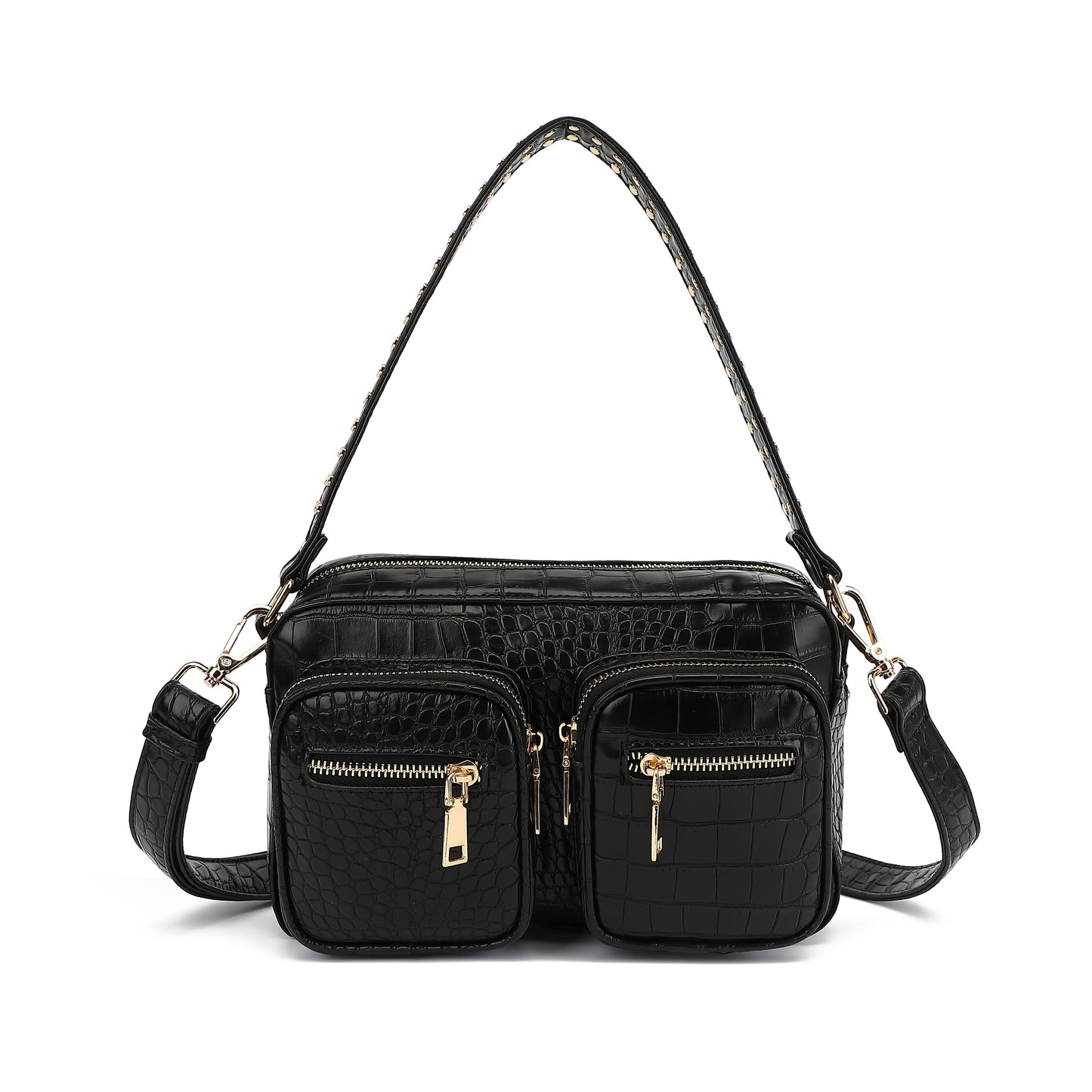 Noella - Celina Bag w. Gold Black Croc
