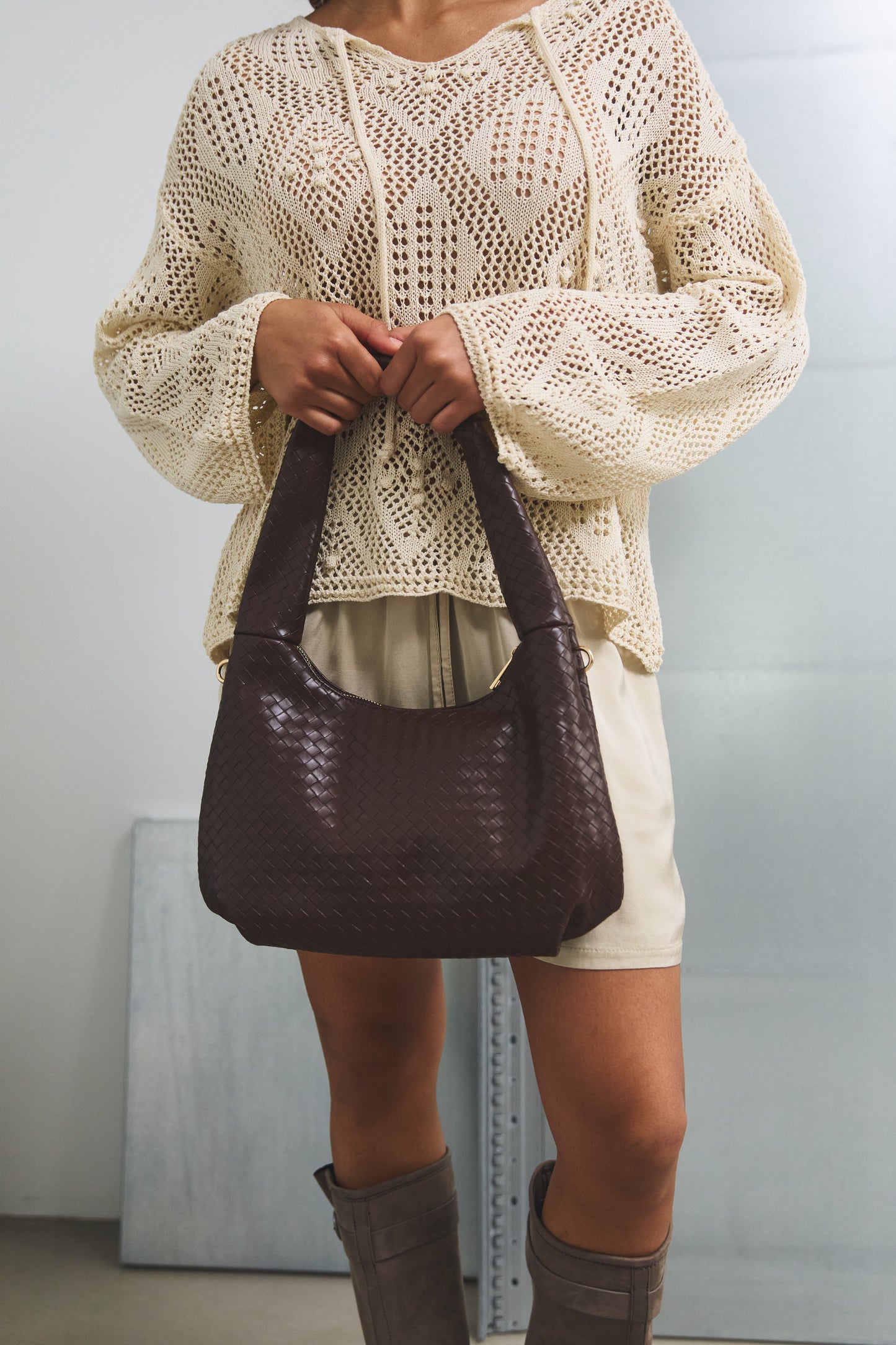 Noella Peony Bag Dark Brown