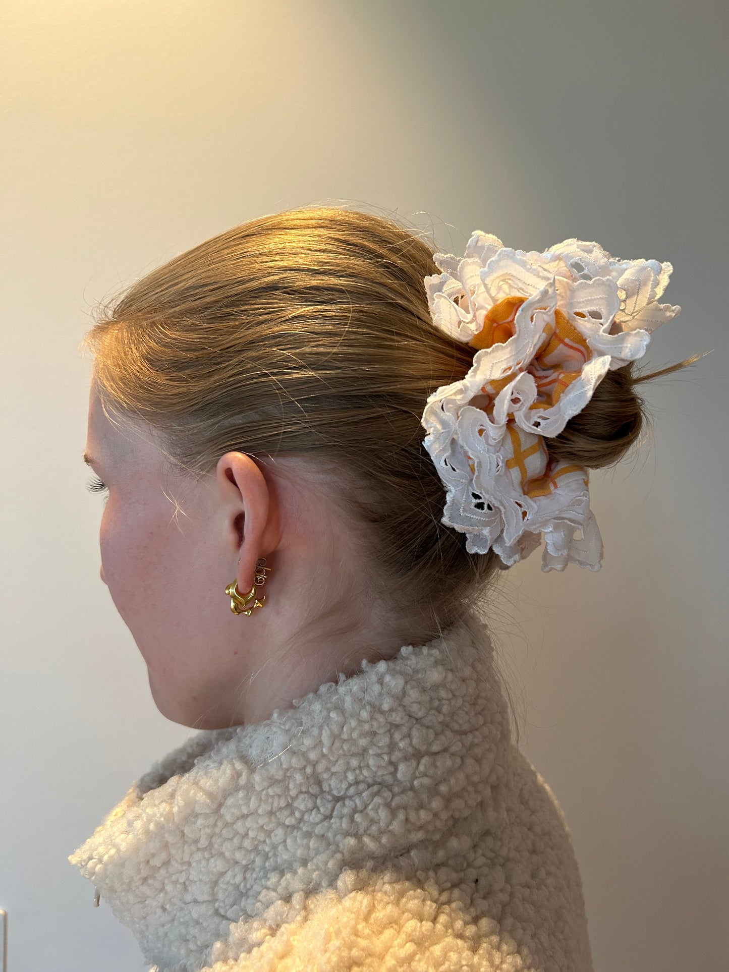 Scrunchie dobbelt orange