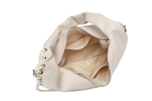 Noella Peony Hobo String Bag Ivory