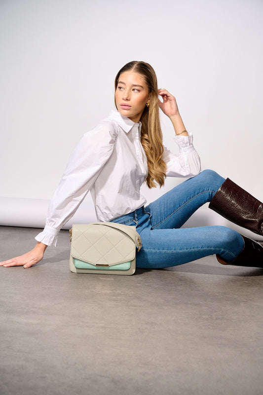 Noella - Blanca Multi Compartment taske Mint Lizard/Grey