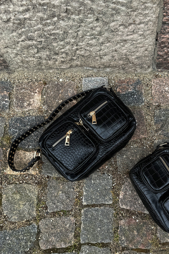 Noella - Celina Bag w. Gold Black Croc