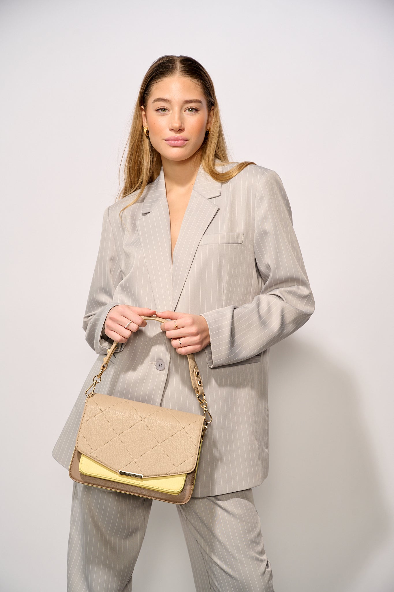 Noella - Blanca Multi Compartment taske Pastel Yellow/Taupe